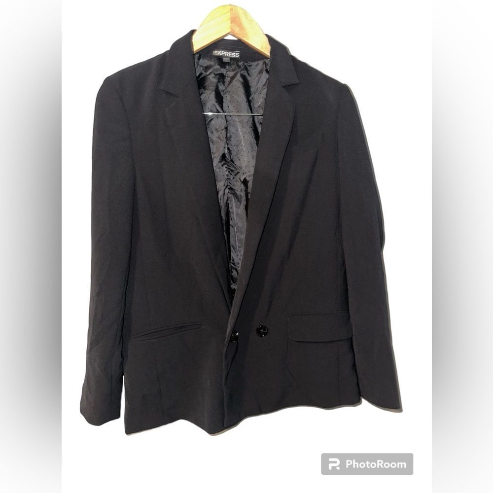Black Blazer Express Double Lined.  Size 6